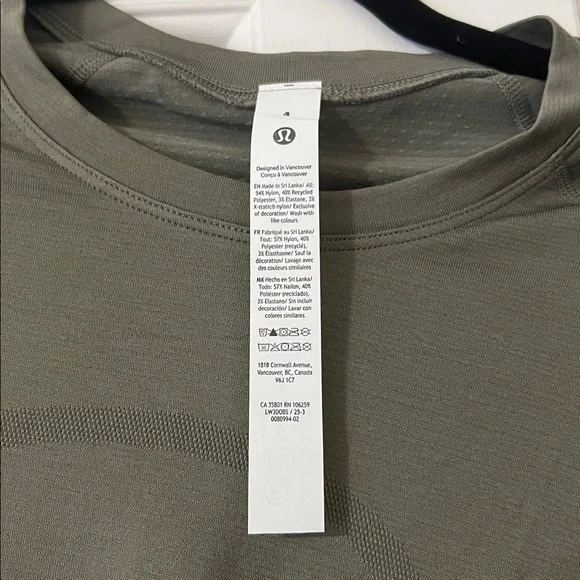 NWT Lululemon Swiftly Tech Long Sleeve Shirt 2.0 - waist length size 4 - Picture 3 of 4